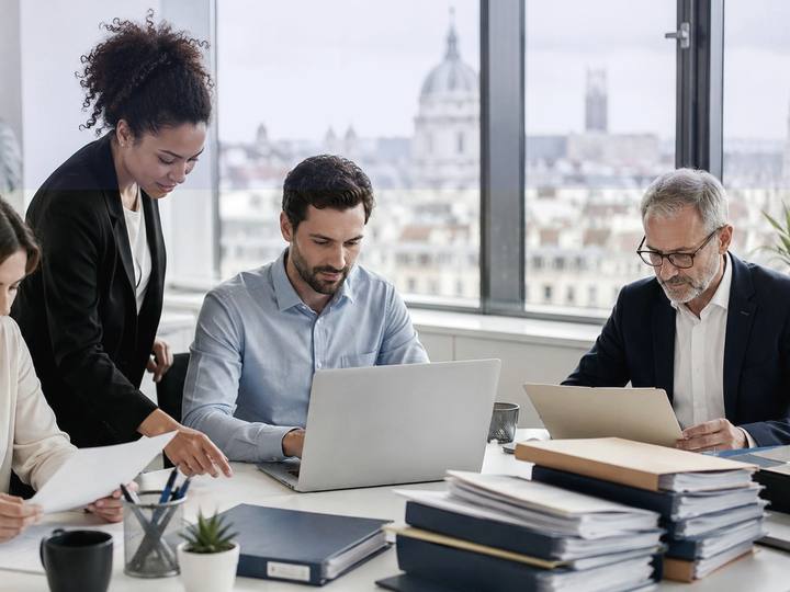 Échange calme autour de documents administratifs